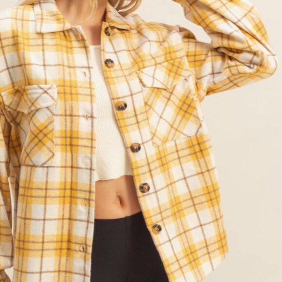 HYFVE Collared Plaid Thick Flannel shirt - Picture 4 of 4